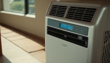 Air conditioner in the room, close-up of air conditionerの素材