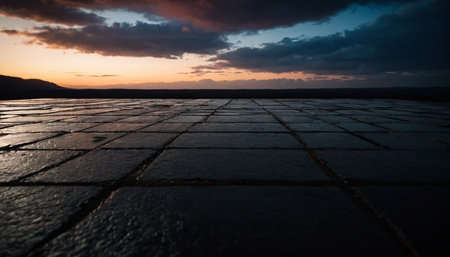 Sunset on the Salt Flats in the Canary Islands, Spainの素材