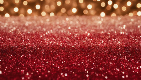 Red glitter background with bokeh defocused lights. Abstract Christmas background.の素材