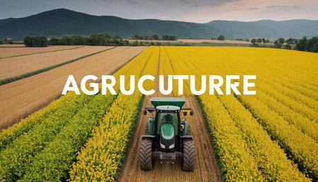 Agriculture is a long-term development of agricultural land.の素材