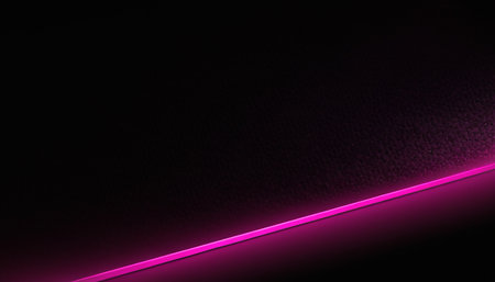Neon purple lines on a black background. 3d render illustrationの素材