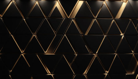 3d rendering of abstract golden geometric shapes. Luxury background designの素材
