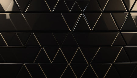 3d render of abstract background with black geometric shapes. Minimalistic design.の素材