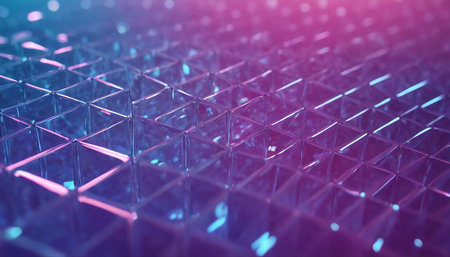 Abstract 3d rendering of chaotic structure. Futuristic background with geometric shapes.の素材