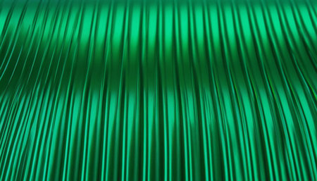 Abstract green background with stripes. 3d rendering, 3d illustration.の素材