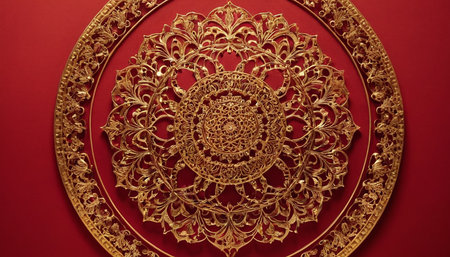 Thai style pattern on the wall in temple,Thailand.の素材