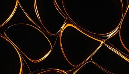 Abstract gold background. Computer generated illustration. 3D fractal.の素材