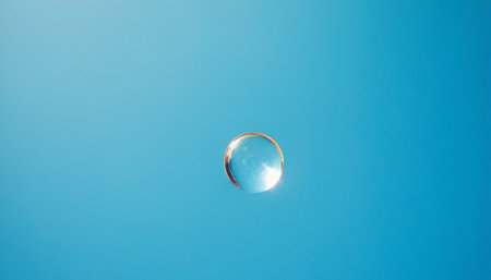 The moon in the clear blue sky. The concept of the future.の素材