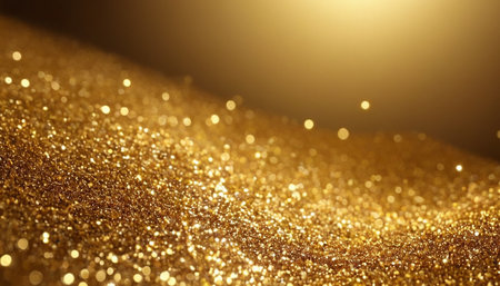 golden glitter texture Colorfull Blurred abstract background for birthday, anniversary, wedding, new year eve or Christmas.の素材
