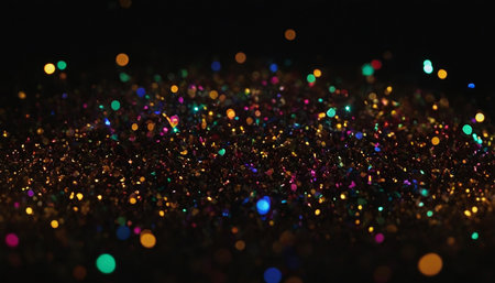 abstract background with bokeh defocused lights and sparklesの素材