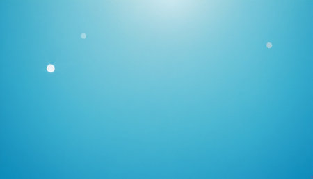 Blue sky with white clouds and sun. Abstract background for your design.の素材