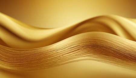 golden satin background with some smooth lines in it (see portfolio for more in this series)の素材