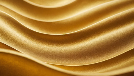 golden satin background with some smooth folds in it. macro shotの素材