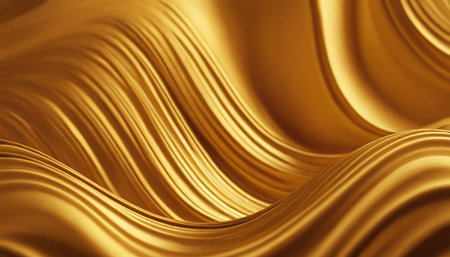 golden background with some smooth lines in it (3d render)の素材