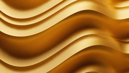 golden satin background with some smooth folds in it (3d render)の素材