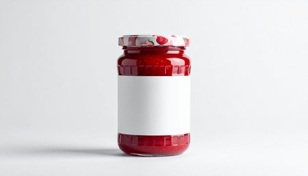 Strawberry Jam Jar Mock-Up - Two Color Variationsの素材