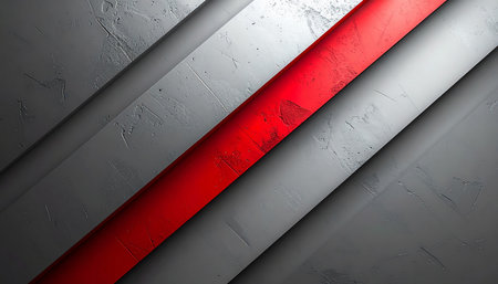 Abstract background with red and black stripes. 3d render illustration.の素材