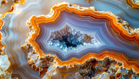 Agate mineral texture as very nice natural background (close-up)の素材