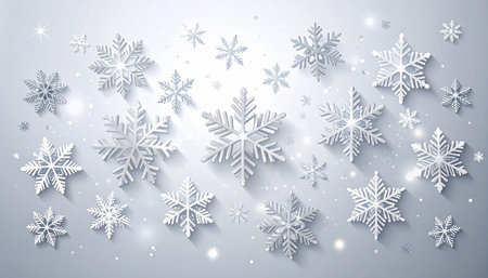 Snowflakes background. Snowflakes background. Vector illustration.の素材