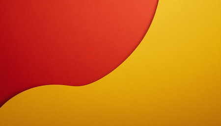 Abstract red and yellow background with copy space. Minimal style.の素材