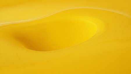Yellow abstract background made of curved curved lines in the form of a circleの素材