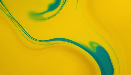 abstract yellow and blue background with some smooth lines and spots in itの素材