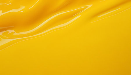 yellow paint on a yellow background close-up. abstract background.の素材