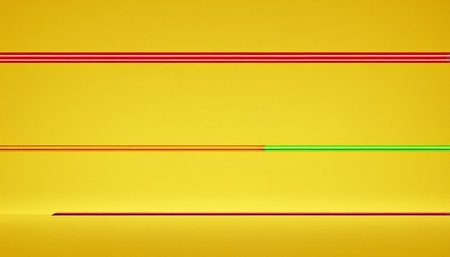 Abstract 3d rendering of neon stripes. Modern background for poster or cover design.の素材