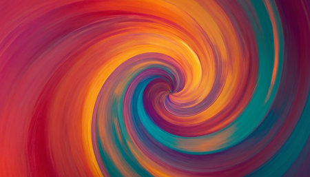 abstract background of multicolored twirls in rainbow colorsの素材