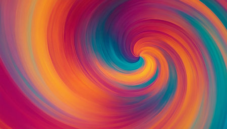 abstract background with a spiral pattern in orange, yellow and redの素材
