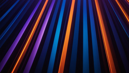 3d render, abstract background, computer generated, neon lines, stripesの素材