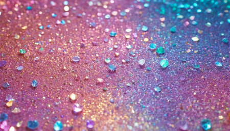 abstract background of colored glitter with bokeh defocused lightsの素材