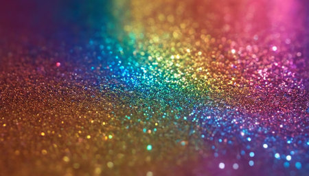 Colorful glitter background with bokeh defocused lights and shadowの素材