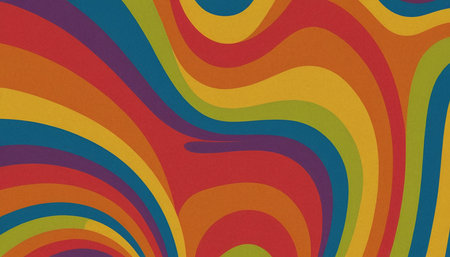 abstract background with a pattern of multicolored lines in retro styleの素材