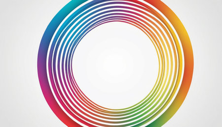 Abstract colorful circle background. Vector illustration. Can be used for wallpaper, web page background, web banners.の素材