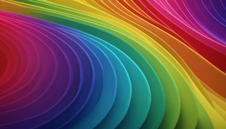 abstract rainbow background with smooth lines in it and copy space for textの素材