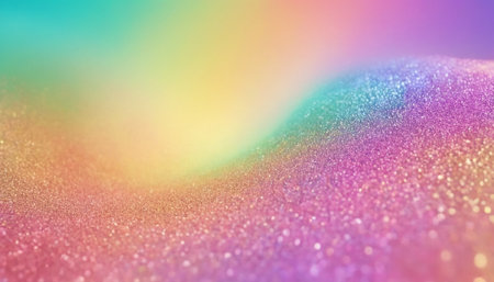 Abstract background with bokeh defocused lights and rainbow colors.の素材