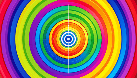 Colorful rainbow target. Abstract background. Vector illustration. Eps 10の素材