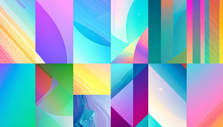 Set of abstract colorful background. Elements for design. Vector illustration.の素材