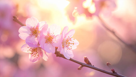 cherry blossom sakura in spring,vintage color toneの素材