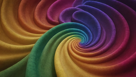 abstract background of colored fabric in the form of spirals.の素材