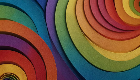 Colorful background made of paper strips. Multicolored background.の素材