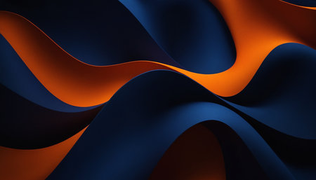 Abstract 3d rendering of wavy surface. Futuristic background.の素材