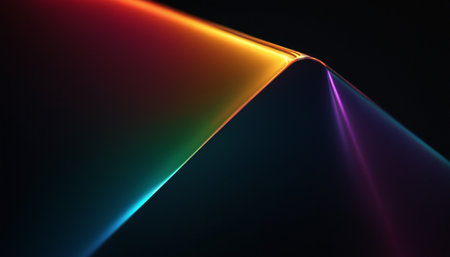 Colorful glowing book on a black background. Computer generated image.の素材