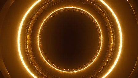 Abstract background. luminous swirling. Elegant glowing circle.  Sparking particle. Space tunnel. Glossy jellyfish. Colorful ellipse. Glint sphereの素材