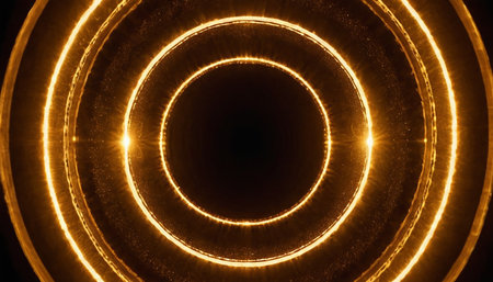 Abstract background. luminous swirling. Elegant glowing circle.  Sparking particle. Space tunnel. Glossy jellyfish. Colorful ellipse. Glint sphereの素材