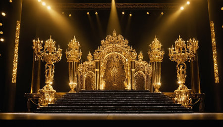 golden throne at the royal palace in thailand,Thailandの素材