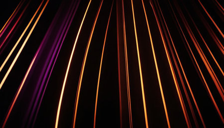 abstract background with glowing lines and bokeh effect, 3d render illustrationの素材