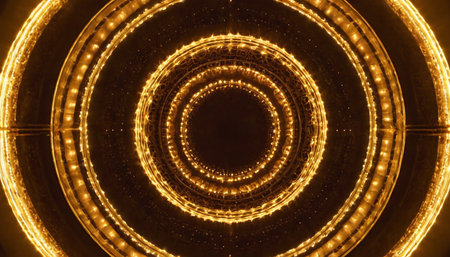 abstract background with a glowing spiral in the center. 3d renderingの素材