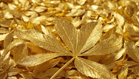 Golden leaf background. Golden leaf background. Golden leaf background. Golden leaf backgroundの素材